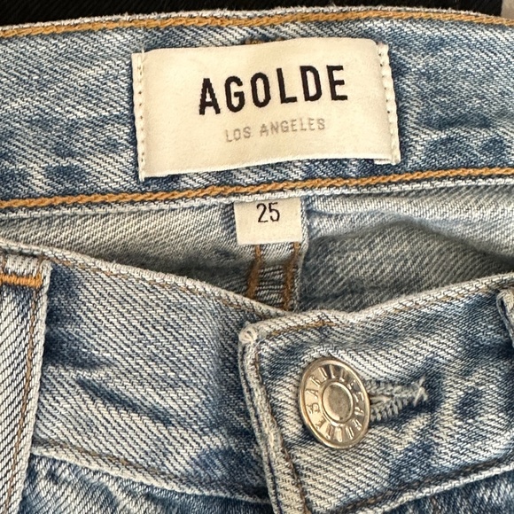 Women's AGOLDE Jamie High Rise Classic Jeans Size 25 Ripped Revolve Distressed - Picture 5 of 9